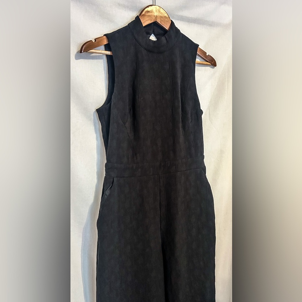Anthropologie Eva Franco Sz Xs Charley Black Wide Leg Jumpsuit Academia Elegant - Picture 5 of 8